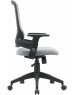 Кресло компьютерное CACTUS Кресло CS-MC313-BKGY, сетка/ткань, до 100кг, топ-ган, регулируемые 1D подлокотники, серый