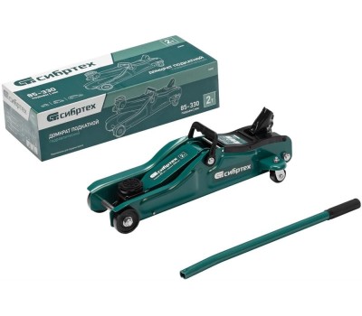 Домкрат СИБРТЕХ Домкрат гидравлический подкатной, 2 т, 85-330 мм, низкий подхват 50830