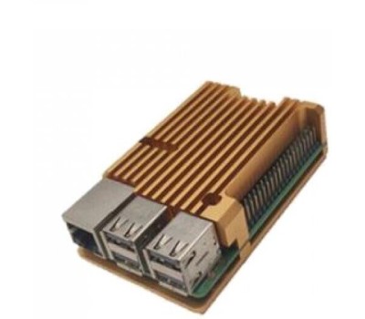 Корпус для ПК ACD Корпус RA506 Gold Metal Aluminum Case for Raspberry Pi 4B