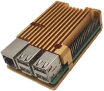 Корпус для ПК ACD Корпус RA506 Gold Metal Aluminum Case for Raspberry Pi 4B