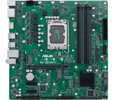 Материнская плата ASUS Материнская плата PRO Q670M-C-CSM LGA1700 mATX 4xDDR5 PCIEx16 2xPCIEx1 1xM.2 2xDP HDMI GLAN