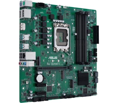 Материнская плата ASUS Материнская плата PRO Q670M-C-CSM LGA1700 mATX 4xDDR5 PCIEx16 2xPCIEx1 1xM.2 2xDP HDMI GLAN