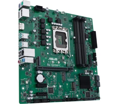 Материнская плата ASUS Материнская плата PRO Q670M-C-CSM LGA1700 mATX 4xDDR5 PCIEx16 2xPCIEx1 1xM.2 2xDP HDMI GLAN