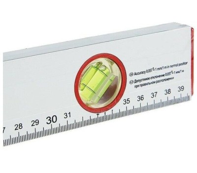 Уровень SPARTA Уровень алюминиевый, 400 мм, 3 глазка, линейка 331205