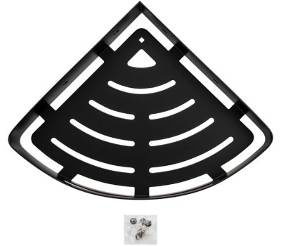 BRIMIX - Полочка литая, угловая, одинарная, из нержавеющей стали, цвет ЧЕРНЫЙ. 5687