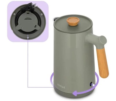 Электрочайник Kitfort КТ-8708 серый KITFORT КТ-8708