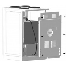 ЛЫСЬВА Плита Электрическая EF4004MK00 белый/черный стеклокерамика (без крышки)