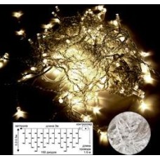 Светодиодная гирлянда ECOLA N5RV03ELC LED гирлянда 220V IP44 Бахрома наращиваемая (базовая секция) 3x(0.2-0.5)м 150Led 4000K, 8 режимов, прозр.провод с вилкой нейтральный б