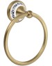 Аксессуары для ванной комнаты и туалета BRIMIX 94147 Держатель полотенца кольцо, цвет БРОНЗА, с керамической вставкой с орнаментом