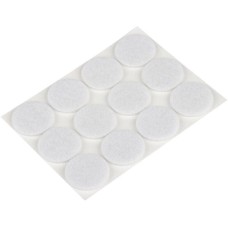 РЫЖИЙ КОТ Накладки-протекторы для мебели самоклеящиеся 12шт 28мм, белый (105205)