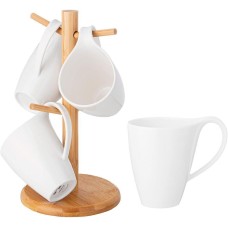 Набор кружек LEFARD 474-230 NATIVE на дер.подставке 13*8,5*10,5см 380мл (4 предмета)