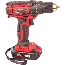 Дрель-шуруповёрт EDON AD-16A черный/красный 15424 16В, 2аккум