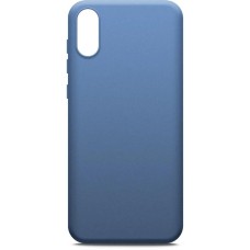 BORASCO Чехол (клип-кейс) Microfiber Case, для Xiaomi Redmi 9A, синий [39189]