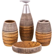 Аксессуары д/ванной комнаты LEFARD НАБОР ДЛЯ ВАННОЙ КОМНАТЫ 4 ПР. (КОР=12НАБ.) 320 МЛ 7,2*7,2*19СМ 755-201