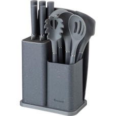 Набор кухонный AGNESS НАБОР ИЗ 12ПР: 5 НОЖЕЙ,ДОСКА,ПОДСТАВКА,ПОЛОВНИК,ЛОЖКА,ЛОПАТКА,ШУМОВКА,ЛОЖКА ДЛЯ СПАГЕТТИ 671-201