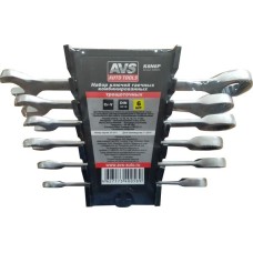 Набор ключей AVS TOOLS Набор ключей гаечных комбинированных трещоточных в пластике (8-17 мм) (6предметов) AVS K6N6P