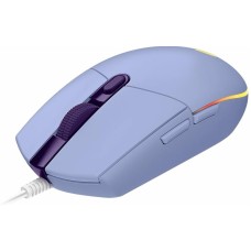 LOGITECH Мышь проводная G102 LightSync (Световая синхронизация) сиреневый (USB, 8000dpi, 6but) (910-005857)