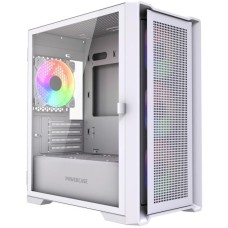 Powercase Alisio Micro X4W V2 LE, Tempered Glass, 4х 120mm ARGB PWM fans, белый, mATX [без встроенного хаба] (CAMCXW-A4-LE)