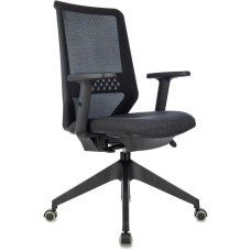 БЮРОКРАТ Кресло MC-611NL, сетка/ткань, до 120кг, регулируемые 1D подлокотники, черный