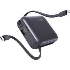 TTEC Внешний аккумулятор ReCharger Mini LCD 10000mAh USB-C PD 20W Powerbank с кабелем USB-C&Lightning. Цвет: серый
