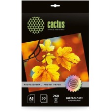 CACTUS Фотобумага Prof CS-HGA526050 A5/260г/м2/50л./белый глянцевое для струйной печати
