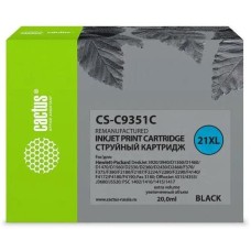 CACTUS Картридж струйный CS-C9351C №21XL черный (20мл) для HP DJ 3920/3940/D1360/D1460/D1470/D1560/D2330/D2360 с чипом