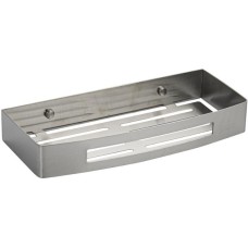 BRIMIX - Полочка литая, прямоугольная, одинарная, из нержавеющей стали, цвет САТИН. 5655-S