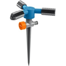 GRINDA RR-P, 75 м, 2 полив, 3 сопла, на пике, ударопрочный пластик, круговой распылитель, PROLine (40341)