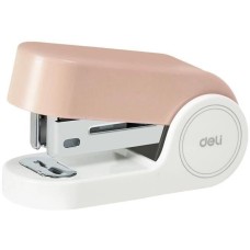 DELI Степлер мини EK203-PK EK203 24/6 26/6 (15листов) встроенный антистеплер розовый 15скоб металл/пластик коробка