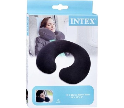 Подушка надувная INTEX Подушка надувная для шеи 36x30x10 см (велюр) Дорожная (в коробке) INTEX. Арт. 68675