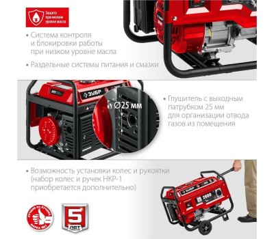 Генератор бензиновый ЗУБР СБ-2800 Генератор бензиновый