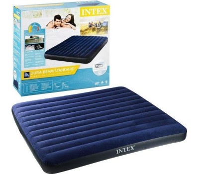 Матрас надувной INTEX Матрас надувной CLASSIC DOWNY AIRBED FIBER-TECH 183x203x25 см . (в коробке) Арт. 64755