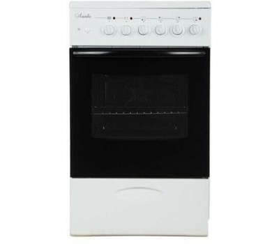 ЛЫСЬВА Плита Электрическая EF4004MK00 белый/черный стеклокерамика (без крышки)