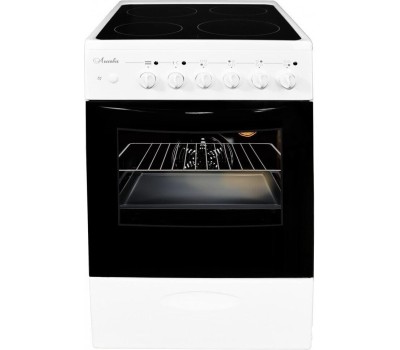 ЛЫСЬВА Плита Электрическая EF4004MK00 белый/черный стеклокерамика (без крышки)