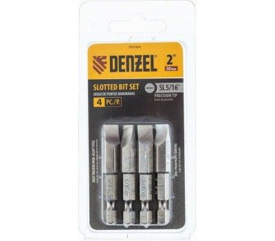Набор бит DENZEL Набор бит, SL5/16 x2 , 5 шт. 7711314