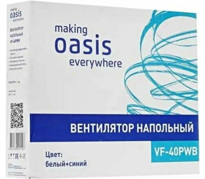 Вентилятор OASIS VF-40PWB (1 шт в кор.) белый-синий