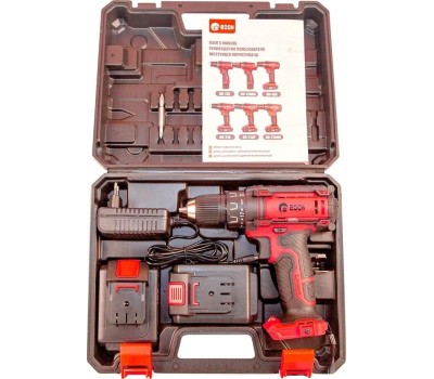 Дрель-шуруповёрт EDON AD-16A черный/красный 15424 16В, 2аккум