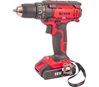 Дрель-шуруповёрт EDON AD-16A черный/красный 15424 16В, 2аккум
