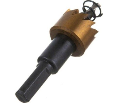 Коронка DENZEL Коронка по металлу HSS, 20 мм, нитридтитановое покрытие 724101