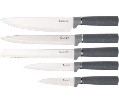Набор кухонный AGNESS НАБОР ИЗ 12ПР: 5 НОЖЕЙ,ДОСКА,ПОДСТАВКА,ПОЛОВНИК,ЛОЖКА,ЛОПАТКА,ШУМОВКА,ЛОЖКА ДЛЯ СПАГЕТТИ 671-201