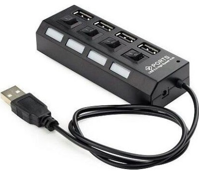 Gembird Концентратор USB 2.0 UHB-243-AD с подсветкой и выключателем, 4 порта, блистер (UHB-243-AD)