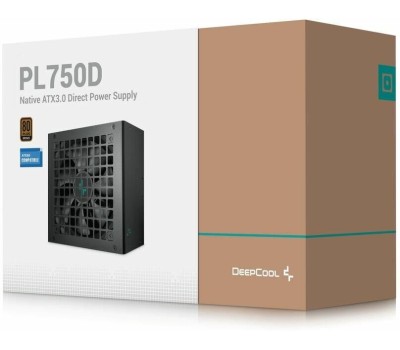 Блок питания DEEPCOOL Блок питания PL750D, 750Вт, 80 PLUS BRONZE, 120мм, черный, retail [r-pl750d-fc0b-wdeu-v2]