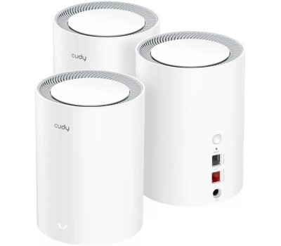 CUDY Бесшовный Mesh роутер M3000, Wi-Fi 6, AX3000, 2.4/5ГГц, 1 LAN, белый, 3 шт. в комплекте [m3000(3-pack) white]