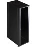 LANMASTER Шкаф коммутационный (TWT-CBB-18U-6X8-G1) напольный 18U 600x800мм пер.дв.стекл металл 2 бок.пан. 800кг черный