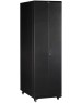 LANMASTER Шкаф коммутационный (TWT-CBB-18U-6X8-G1) напольный 18U 600x800мм пер.дв.стекл металл 2 бок.пан. 800кг черный