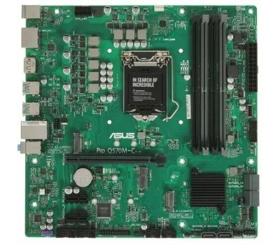 Материнская плата ASUS Материнская плата PRO Q570M-C/CSM LGA1200 mATX 4xDDR4 PCIEx16 2xPCIEx1 2xM.2 DP HDMI GLAN (165248)