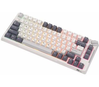 Клавиатура ROYAL KLUDGE Клавиатура механическая RK-H81 White Night (switch RK Sky Cyan, USB/2.4 GHz/Bluetooth, 81 клавиша, Gasket Mount)