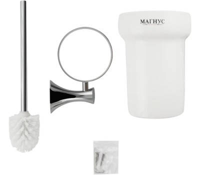 МАГНУС - Ёрш для унитаза, керамическая колба с креплением к стене 85162