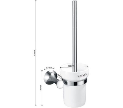 МАГНУС - Ёрш для унитаза, керамическая колба с креплением к стене 85162