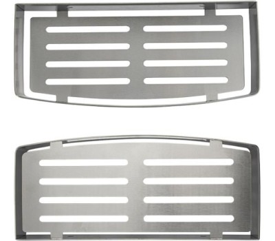 BRIMIX - Полочка литая, прямоугольная, одинарная, из нержавеющей стали, цвет САТИН. 5655-S